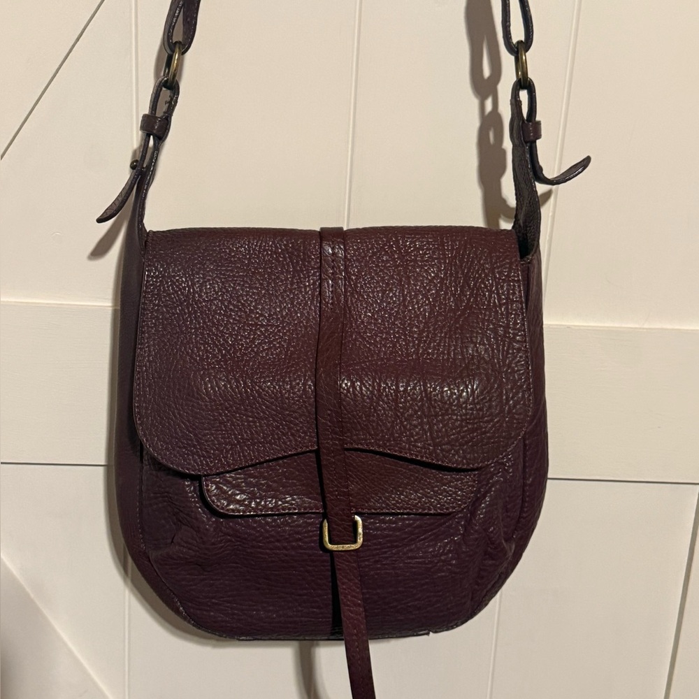 Radley London Leather Crossbody Bag- Plum